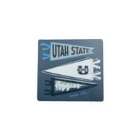 Utah State Pennant Sticker - 2in.